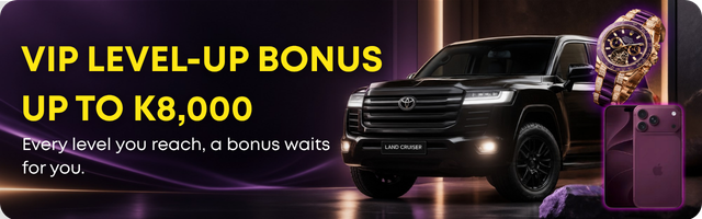VIP level-up bonus up to K8,000